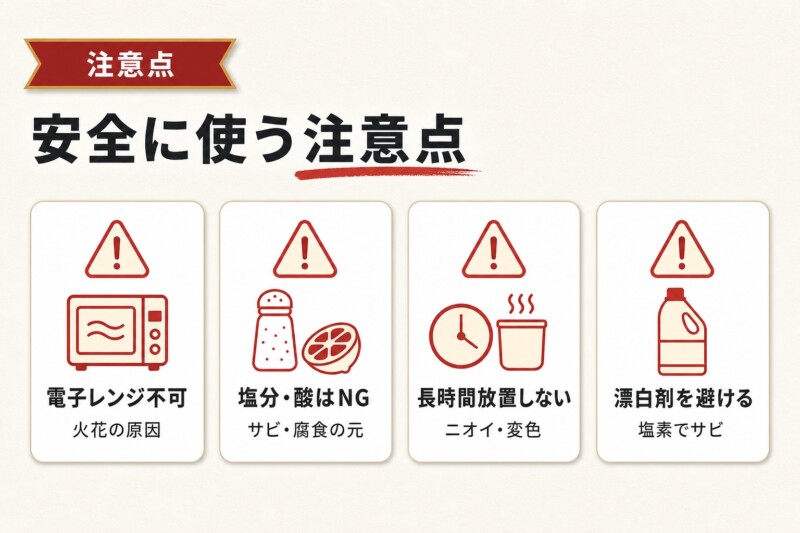 ステンレスカップを安全に使う注意点 電子レンジ 塩分 サビ