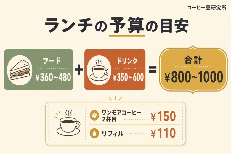 スタバのランチの予算の目安 図解
