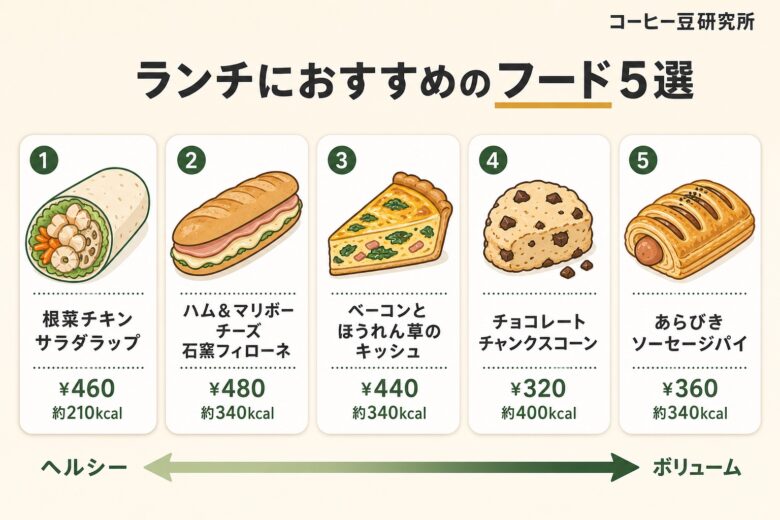 スタバのランチにおすすめのフード5選 図解