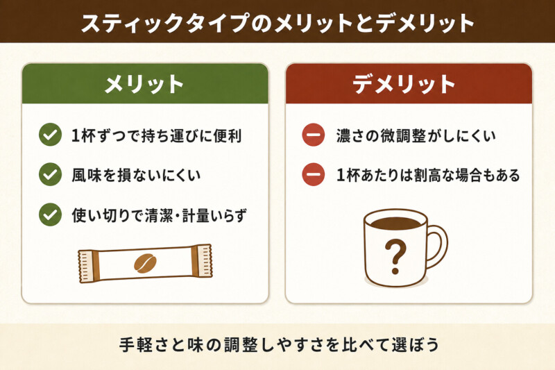 スティックタイプのメリット・デメリット