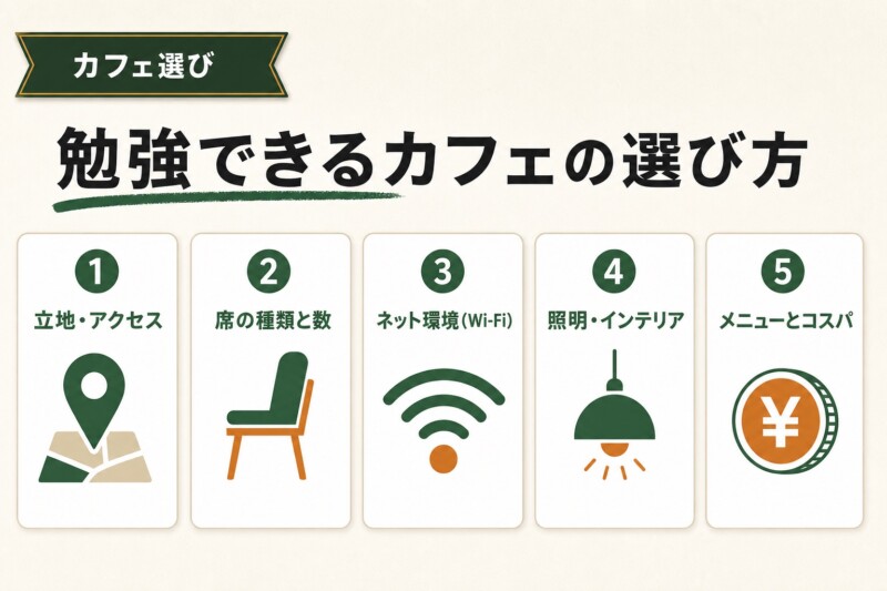 勉強できるカフェの選び方