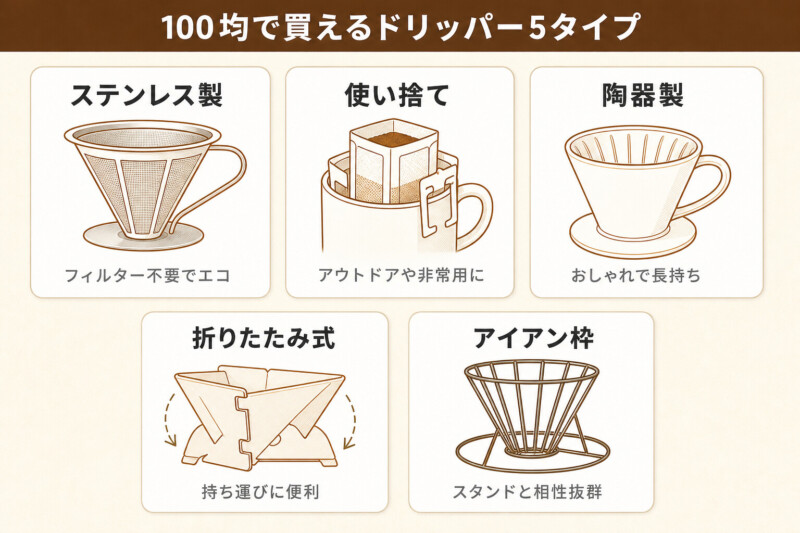 100均で買えるおすすめコーヒードリッパー5選