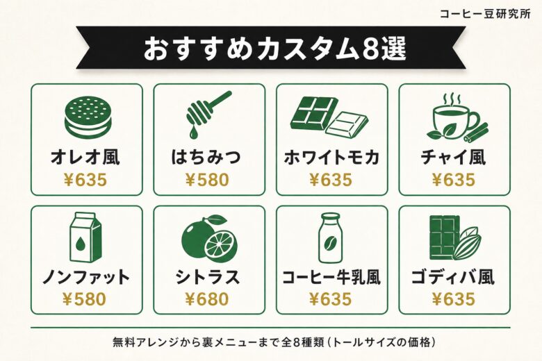 バニラクリームフラペチーノ おすすめカスタム8選