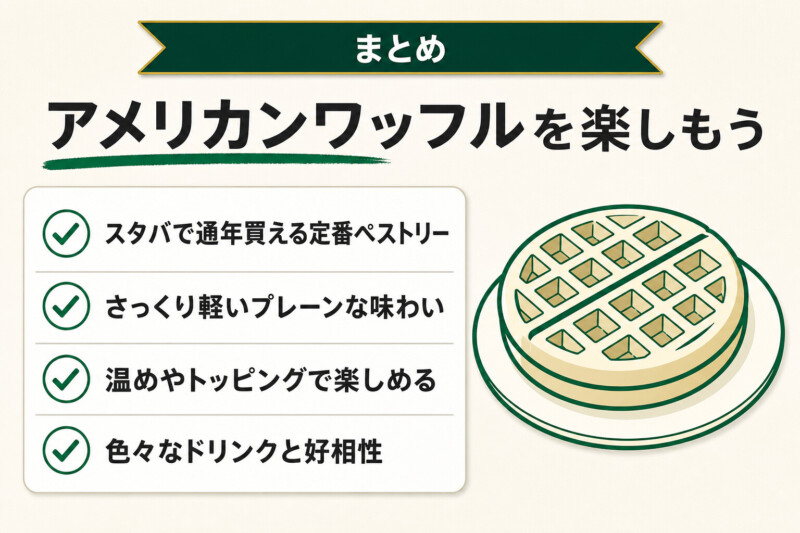 スタバのアメリカンワッフルを楽しもう!