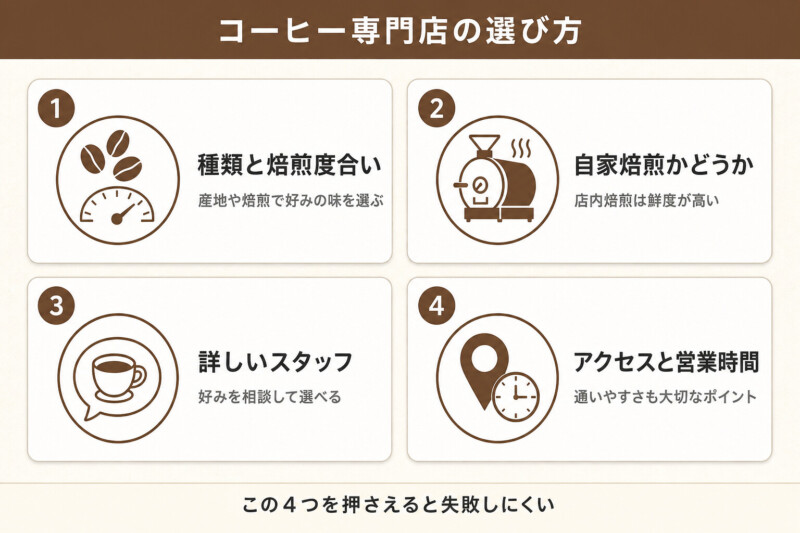 横浜のコーヒー専門店の選び方