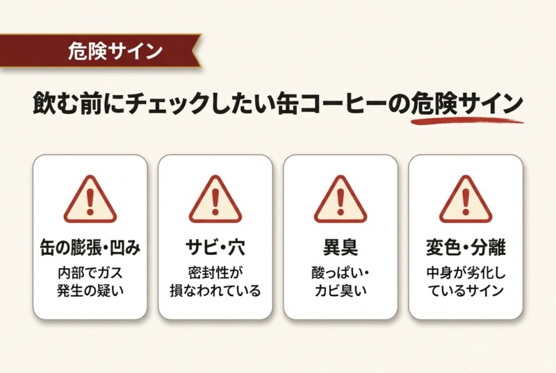 飲む前にチェックしたい缶コーヒーの危険サイン