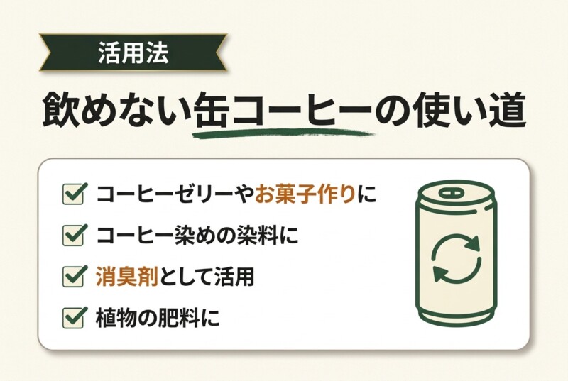 飲めない缶コーヒーの使い道