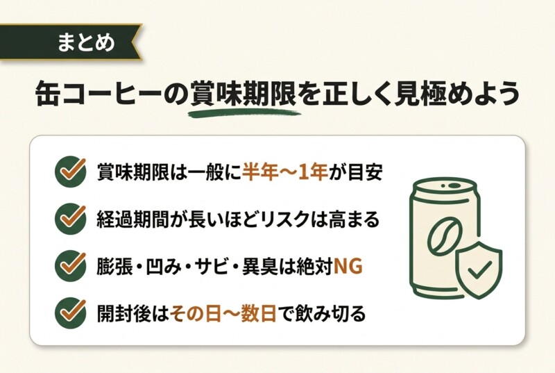 缶コーヒーの賞味期限を正しく見極めよう