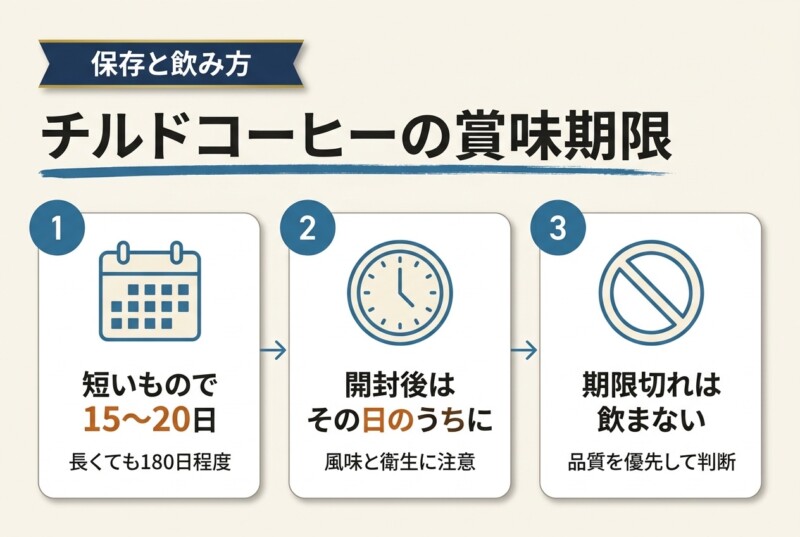 チルドコーヒーの賞味期限