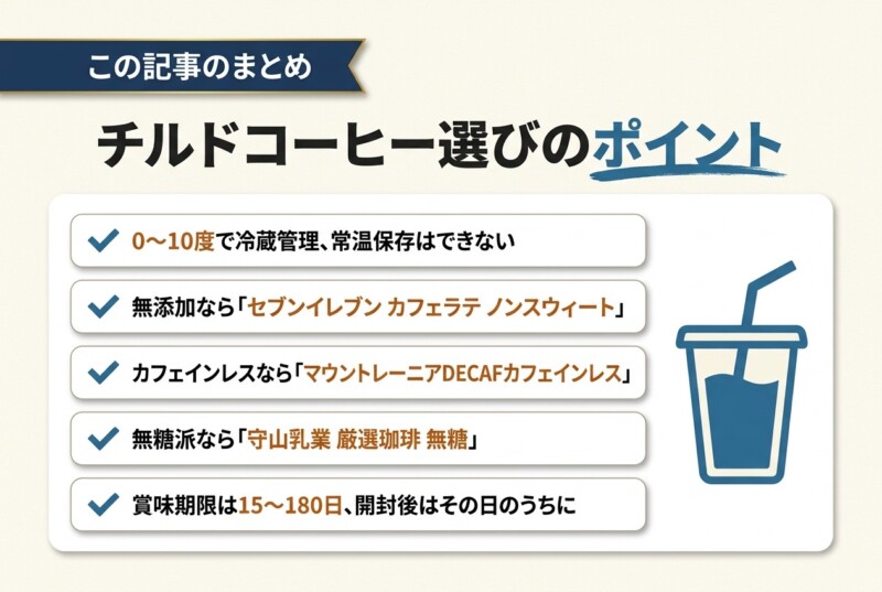 チルドコーヒー選びのポイント