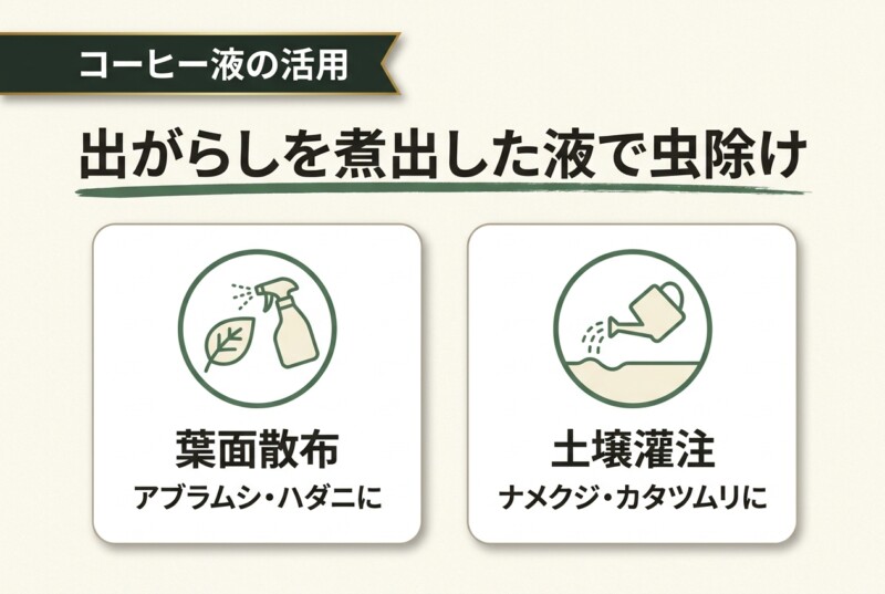 コーヒー液で虫除けする方法