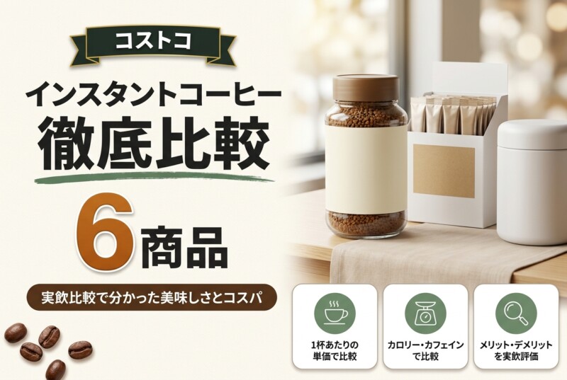 コストコ インスタントコーヒー 徹底比較 アイキャッチ
