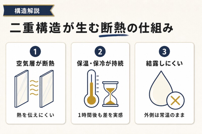 ダブルウォールグラスとは？断熱の仕組みを解説