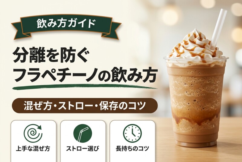 スタバ フラペチーノ 飲み方 分離を防ぐコツ