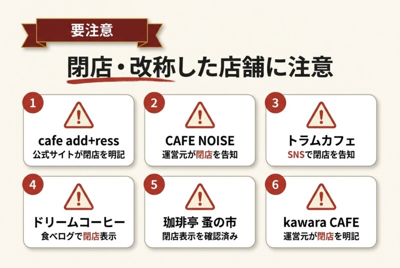 池袋で長居できるカフェを探すとき注意したい閉店・改称した店舗