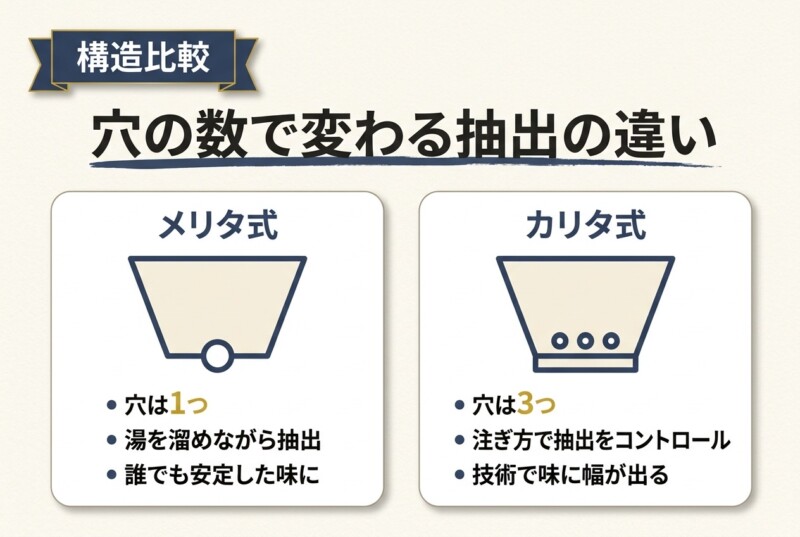 メリタとカリタの特徴の違い