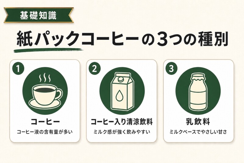 紙パックコーヒーは種類も様々