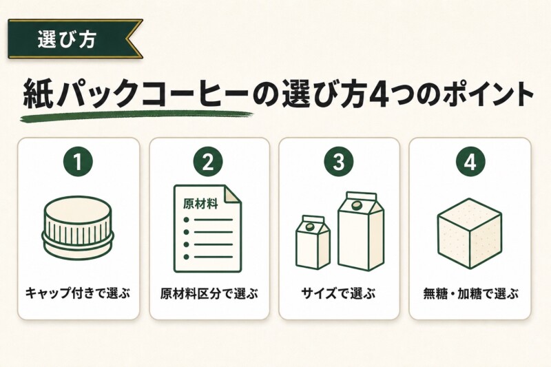 紙パックコーヒーのおすすめの選び方