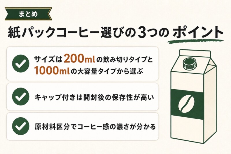 お気に入りの紙パックコーヒーを見つけよう！