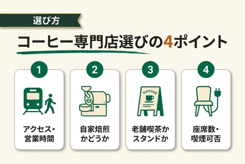上野でコーヒー専門店を選ぶポイント