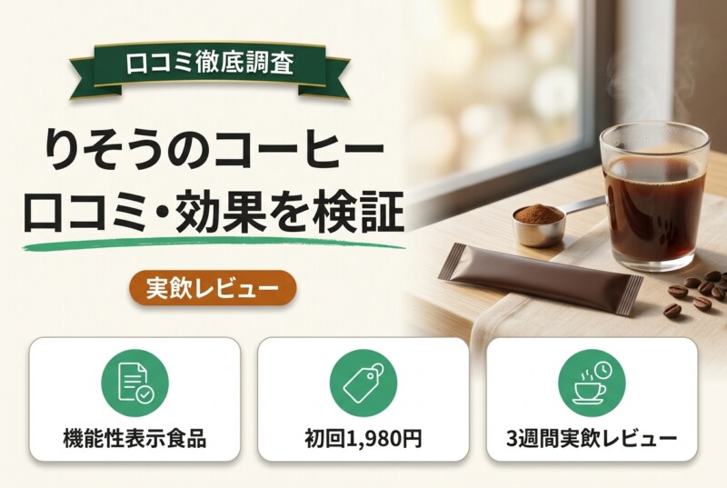 りそうのコーヒー(理想のコーヒー)は痩せない？口コミと効果を検証