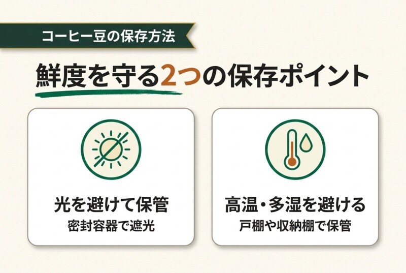 コーヒー豆の保存方法