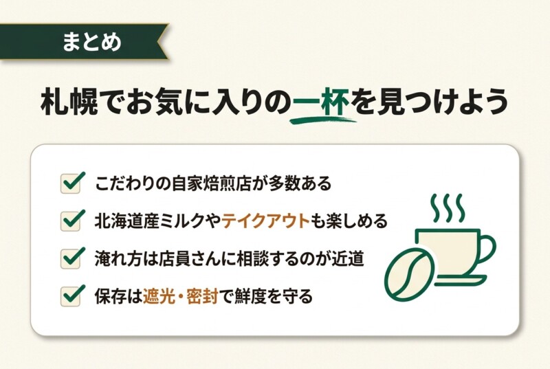 札幌でお気に入りのコーヒー豆を見つけてみよう!