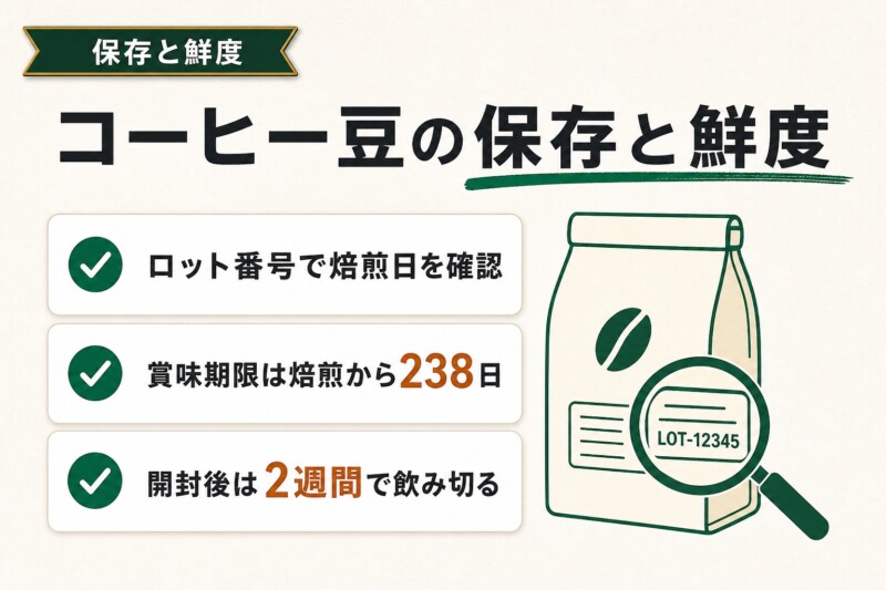 コーヒー豆の保存と鮮度