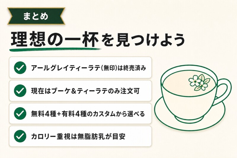 アールグレイティーラテのカスタムまとめ