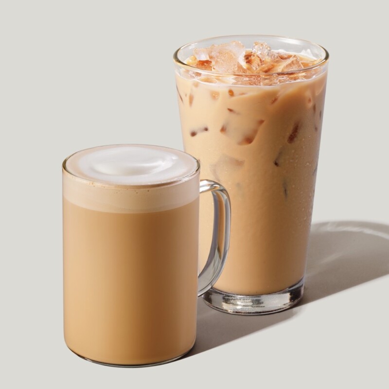 スターバックスラテ ホットとアイス