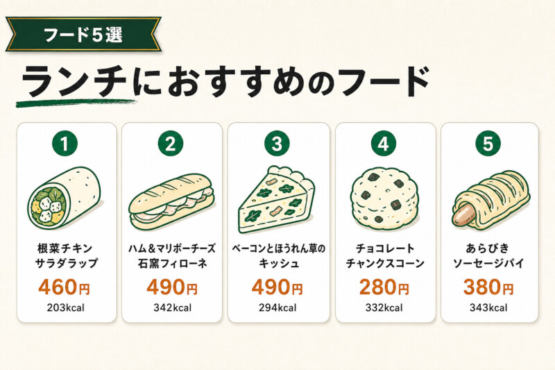 スタバのランチにおすすめのフード5選 図解