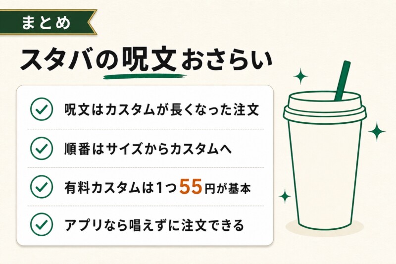 スタバの呪文 まとめ