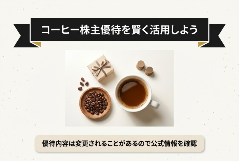 コーヒー株主優待を利用してコーヒーをお得に楽しもう