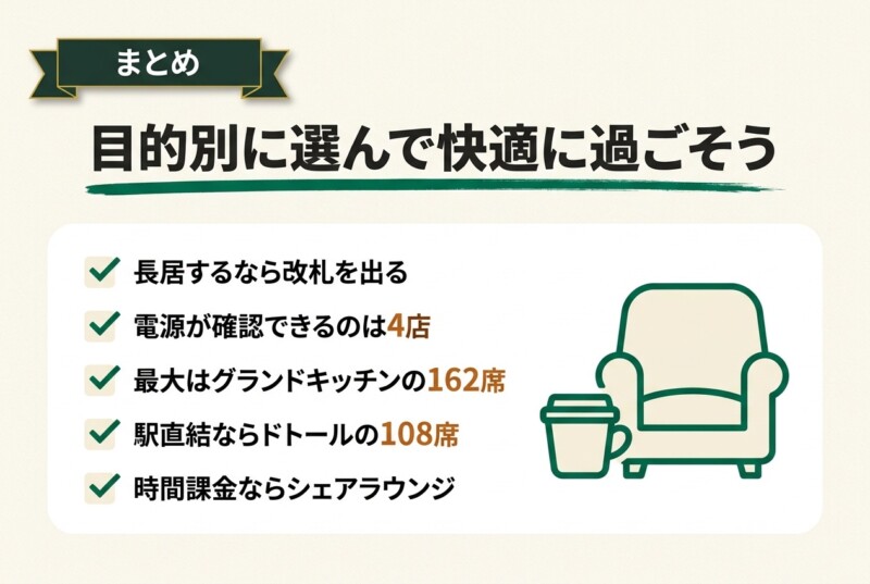 東京駅で長居できるカフェを目的別に選んで快適に過ごそう