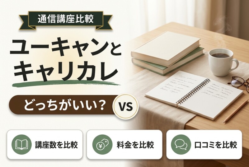 ユーキャンとキャリカレの通信講座比較
