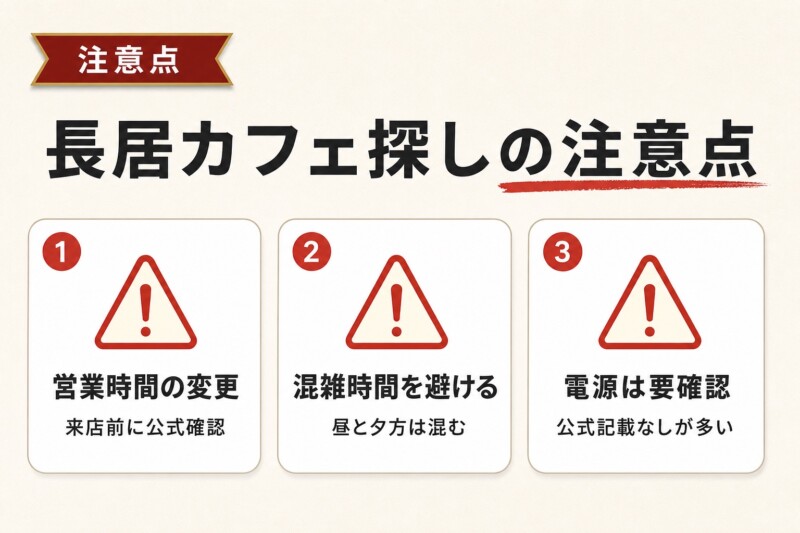 横浜駅 長居カフェ 注意点 図解
