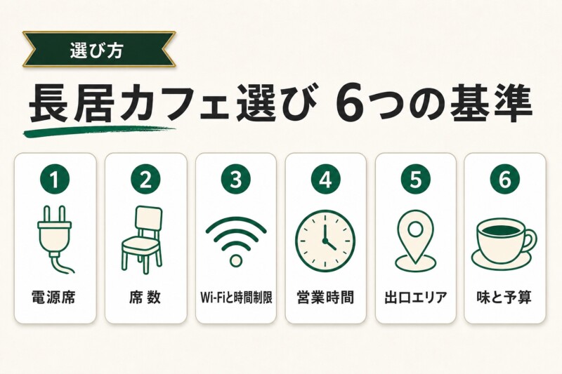 横浜駅 長居できるカフェ 選び方6つの基準 図解