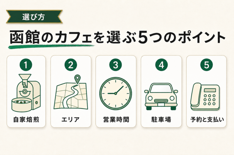 函館のカフェを選ぶ5つのポイント