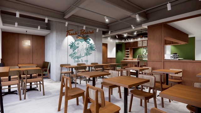 ホノルルコーヒー麻布十番店の店内