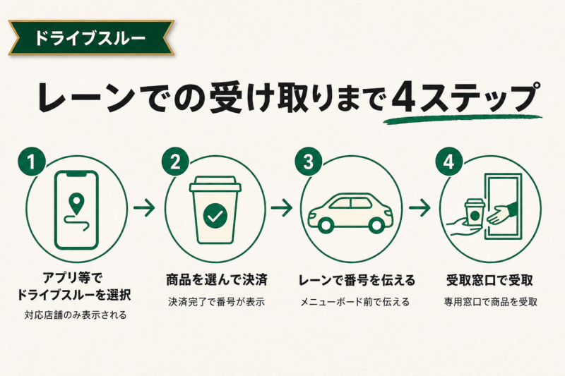 スタバ ドライブスルーのモバイルオーダー手順