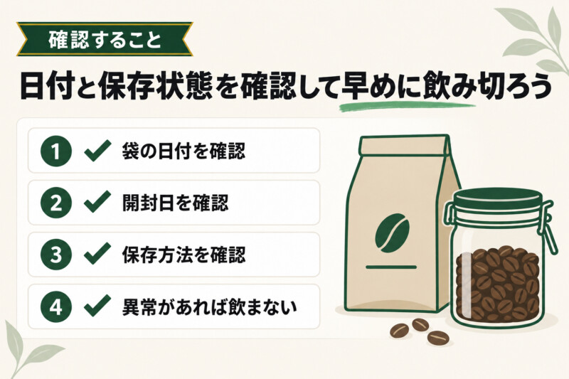 日付と保存状態を確認して早めに飲み切ろう