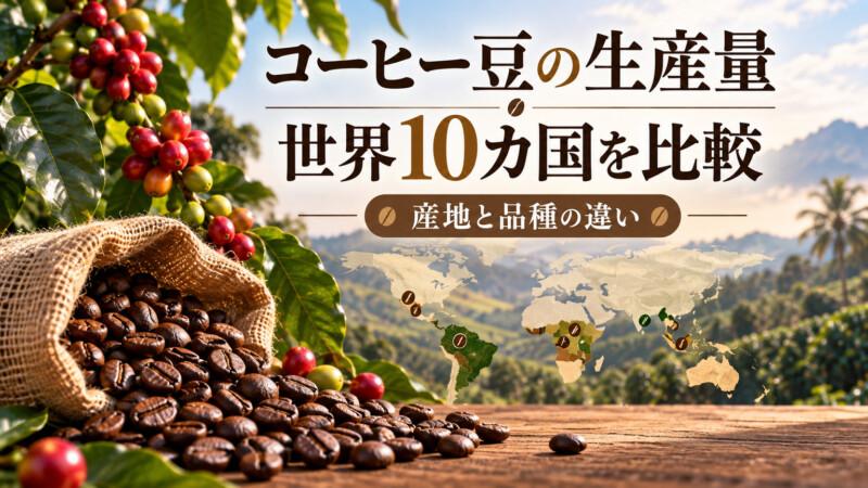 コーヒー豆の生産量 世界10カ国を比較するアイキャッチ画像