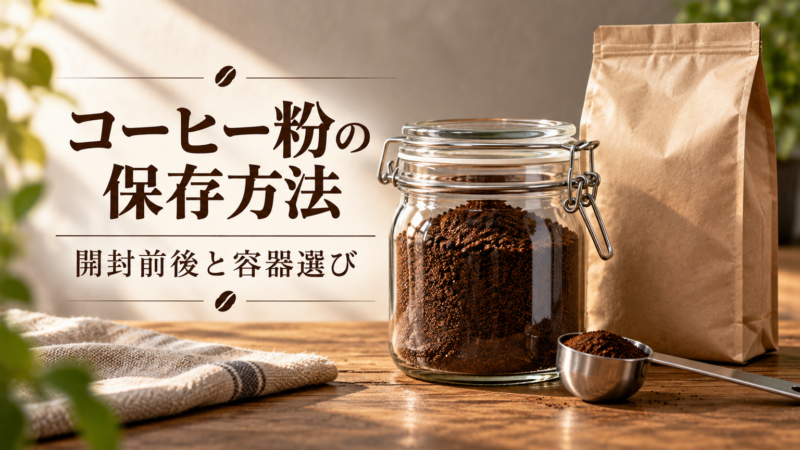 コーヒー粉の保存方法 開封前後と容器選び アイキャッチ
