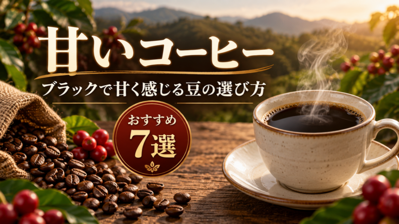 甘いコーヒーとは？ブラックで甘く感じる豆の選び方とおすすめ7選