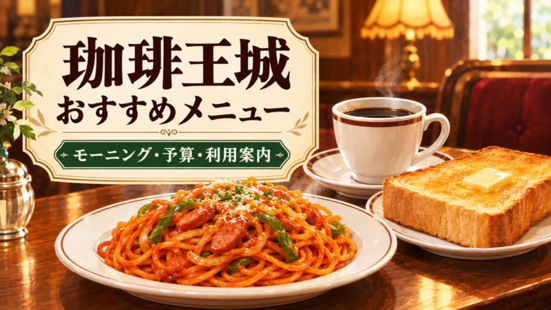 珈琲王城のおすすめメニュー！モーニング・予算と利用案内