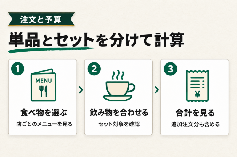 珈琲西武の予算はセットの内容まで見て決めよう