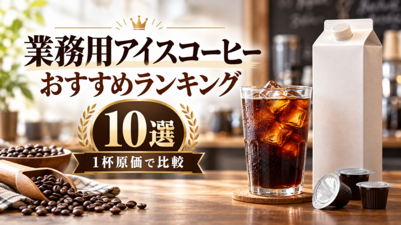 業務用アイスコーヒーおすすめランキング10選 1杯原価と保存性で比較 アイキャッチ