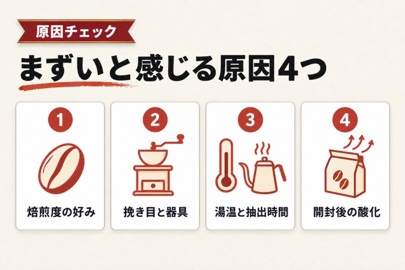 コストコのコーヒー豆が「まずい」と感じる原因4つ
