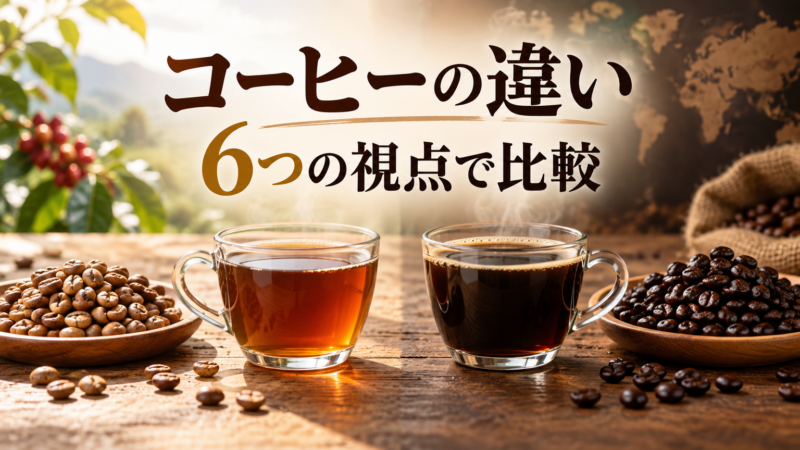 コーヒーの違い 6つの視点で比較 アイキャッチ