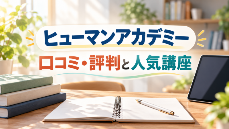 ヒューマンアカデミー 口コミ・評判と人気講座 アイキャッチ